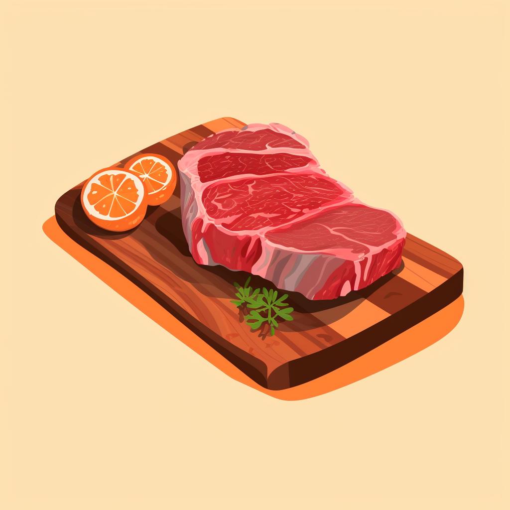 Resting meat on a cutting board